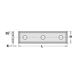 Coltelli reversibili in HWM - 4 taglienti - 35°